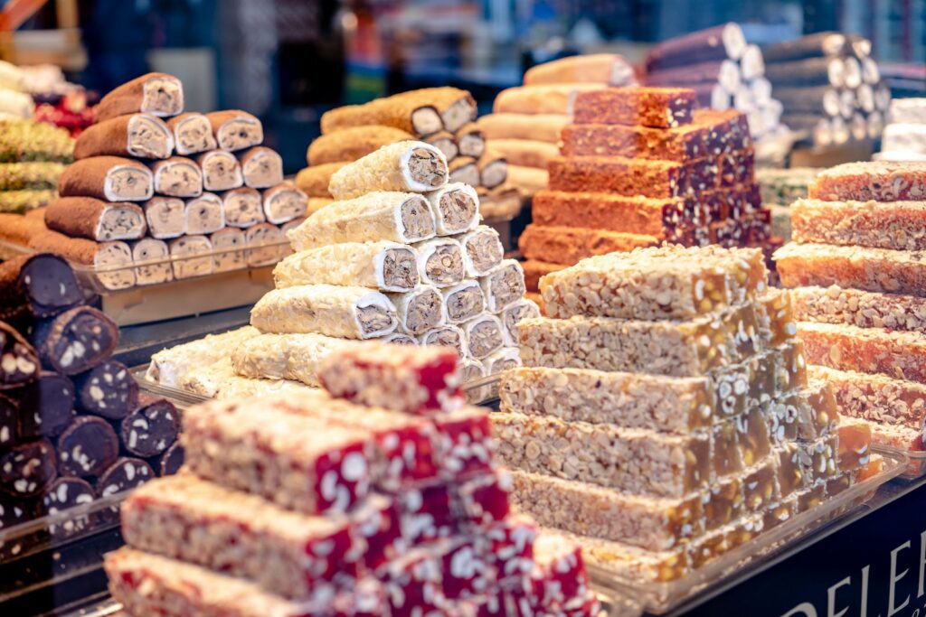 Stacks of Candies on Display