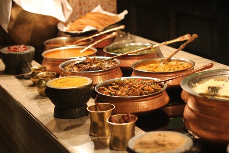 buffet, indian, food